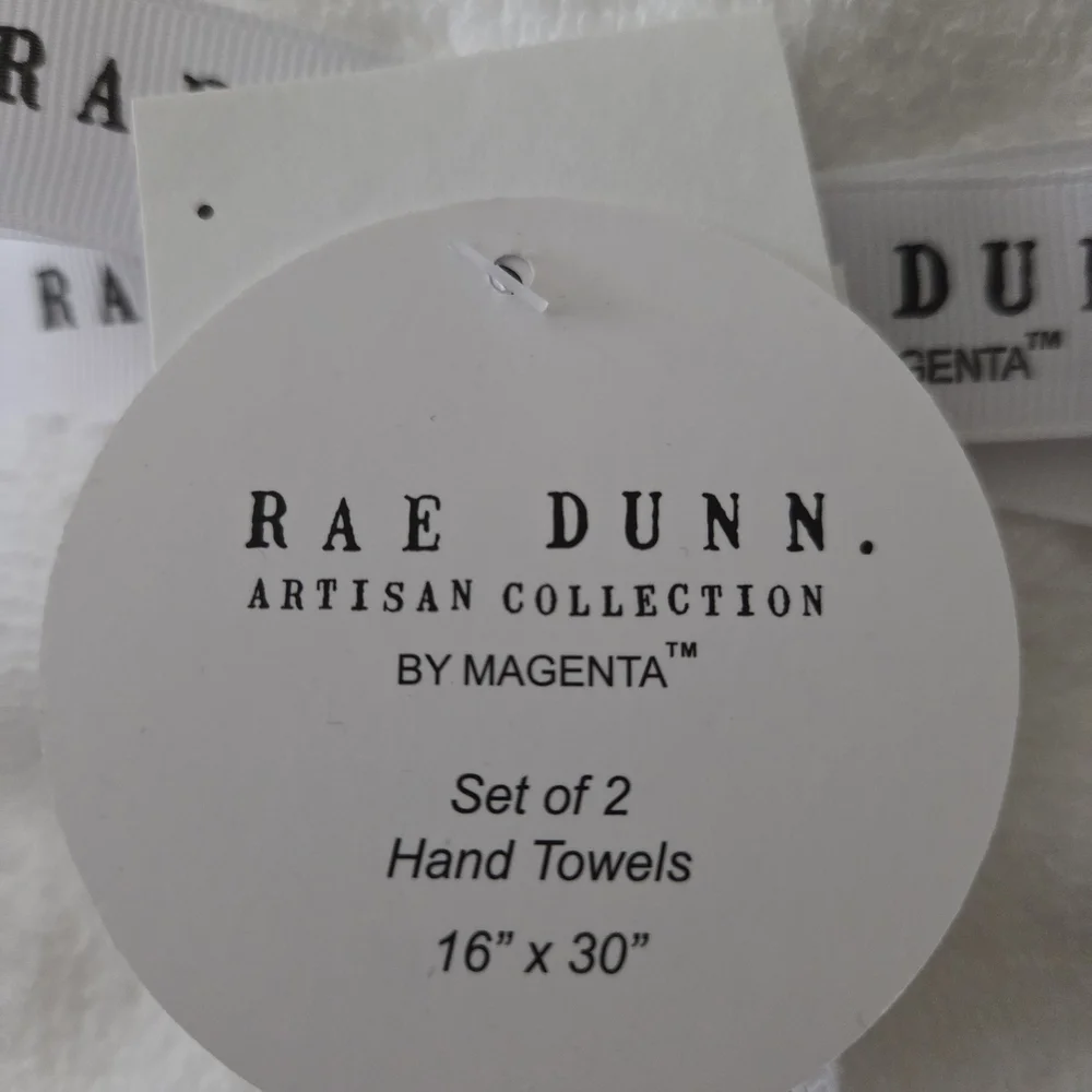 Rae Dunn White Halloween Towel with Boo and Bats